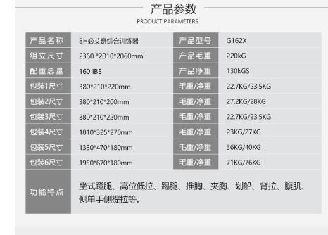 必艾奇（BH）綜合訓(xùn)練器三人站G162